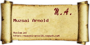 Muzsai Arnold névjegykártya